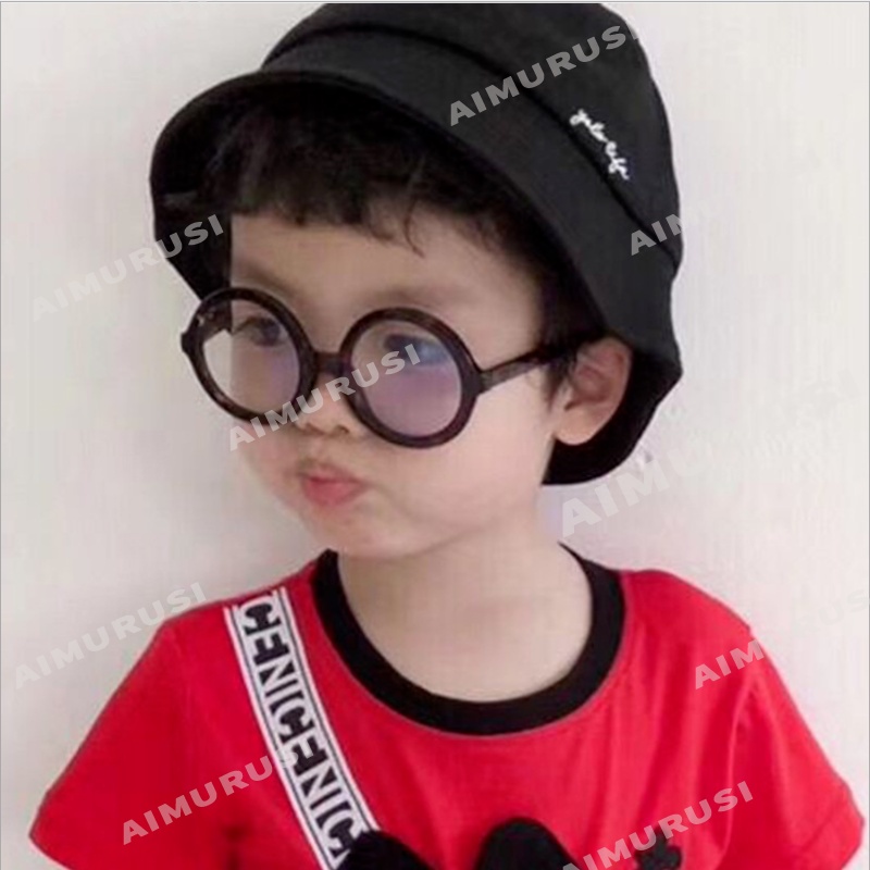 Mắt Kính Gọng Tròn Chống Ánh Sáng Xanh Thời Trang Hàn Quốc Cho Trẻ Em