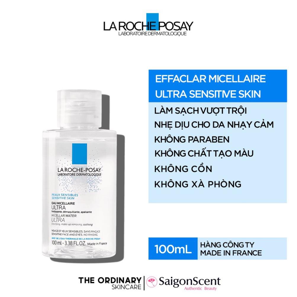 Nước tẩy trang da nhạy cảm La Roche Posay Micellar Water Ultra Sensitive Skin ( 100mL )