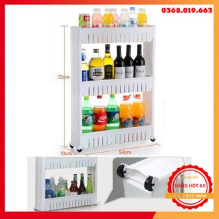 Kệ để đồ 3 tầng có bánh xe