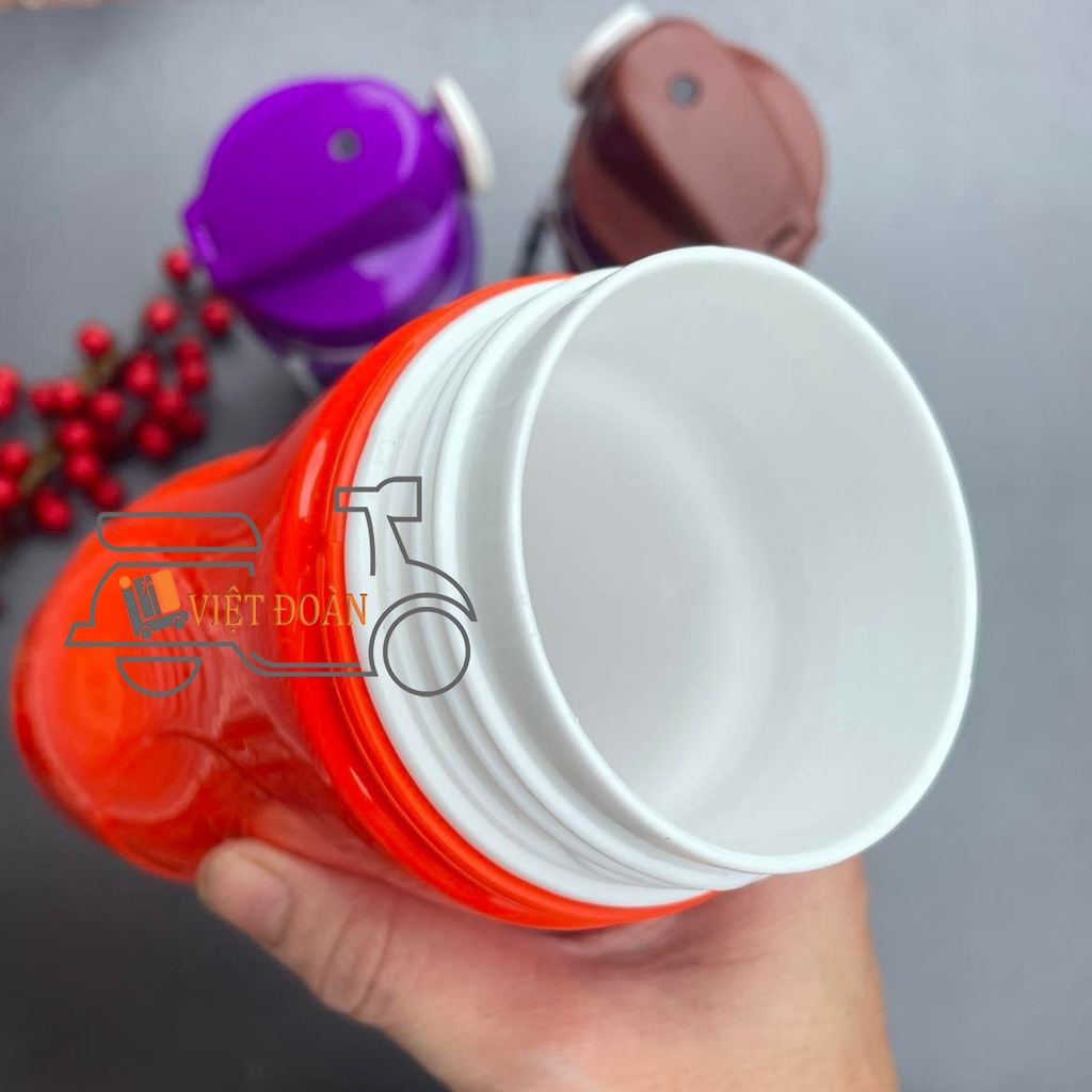 BÌNH NƯỚC HỌC SINH GIỮ NHIỆT 500ml- Công nghệ Nano- Nhựa PET bên ngoài chịu va đập mạnh, giữa là PU giữ lạnh , HVNCLC