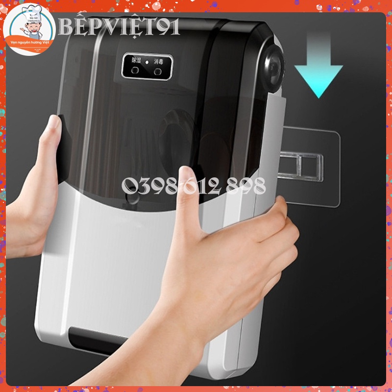 Hộp Sấy - Khử Khuẩn - &amp; Đựng Thìa Đũa Bằng Tia UV Cao Cấp