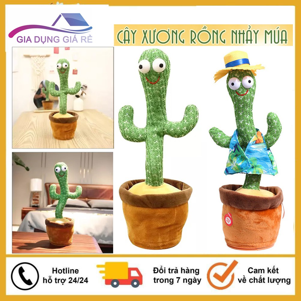 🌵 SẴN HÀNG 🌵Cây Xương Rồng Nhảy Múa, Phát Nhạc, Nhại Đươc Tiếng Nói, Hàng Loại 1, Bảo Hành 12 Tháng