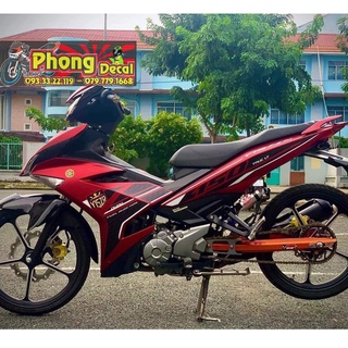 Tem rời exciter 150 y15zr đỏ đen