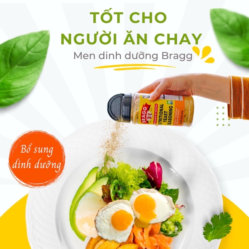 Men dinh dưỡng Bragg Nutritional Yeast 127g Mỹ