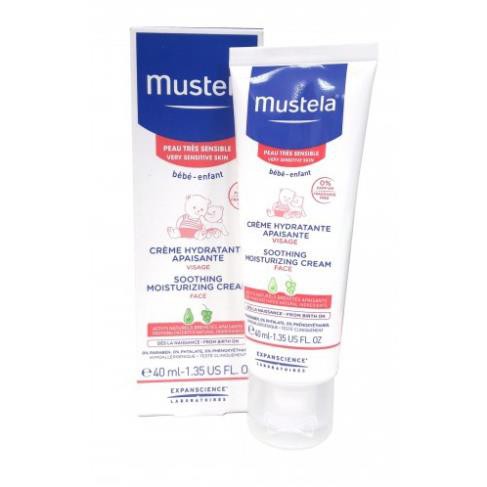 Kem Dưỡng Da Mặt Cho Trẻ Sơ Sinh & Em Bé Có Da Nhạy Cảm Mustela Soothing Moisturizing Cream 40ml