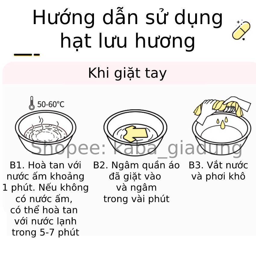Hạt xả thơm quần áo Hạt lưu hương quần áo dạng túi nhỏ tan trong nước GALA HOME