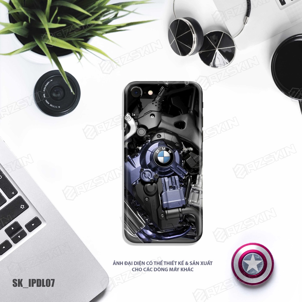 Miếng Dán Skin IPhone 7 - 14 Pro Max Hình Động Cơ Xe |SK_IPDL07| Chất Liệu Nhập Khẩu, Cán 3M Chống Nước, Khuôn Cắt CNC