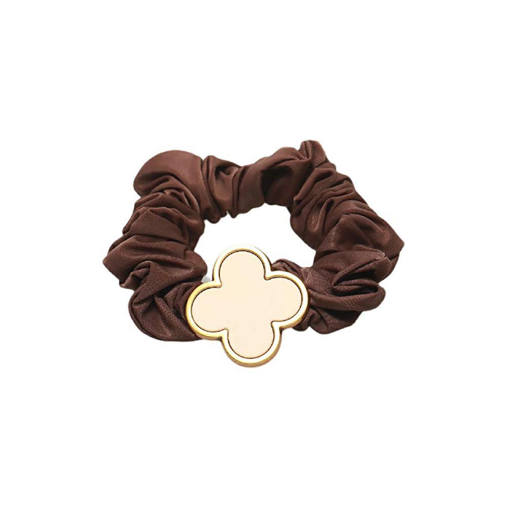 Dây Buộc Tóc Hình Cỏ Bốn Lá Bằng Hợp Kim Phong Cách Retro Ngọt Ngào WMES15H Dành Cho Bạn Nữ