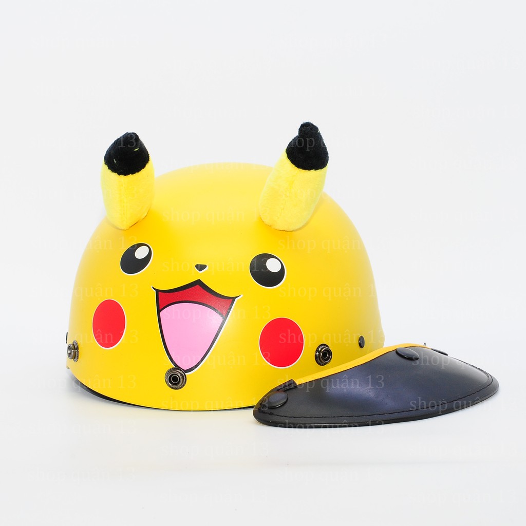 [Chính Hãng] Mũ Bảo Hiểm 3D Hình Pikachu, Doremon, Mèo Kitty, Gấu Nâu - Nhiều Màu Sắc, Có Size Người Lớn và Trẻ Em