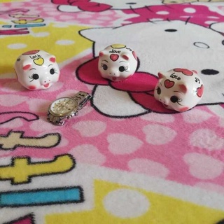 ỐNG HEO MINI (combo 3 con) gốm men sứ Bát Tràng cao cấp - Heo Đất Mini màu Trắng Sữa, Lợn Phong thủy Tài Lộc, May Mắn