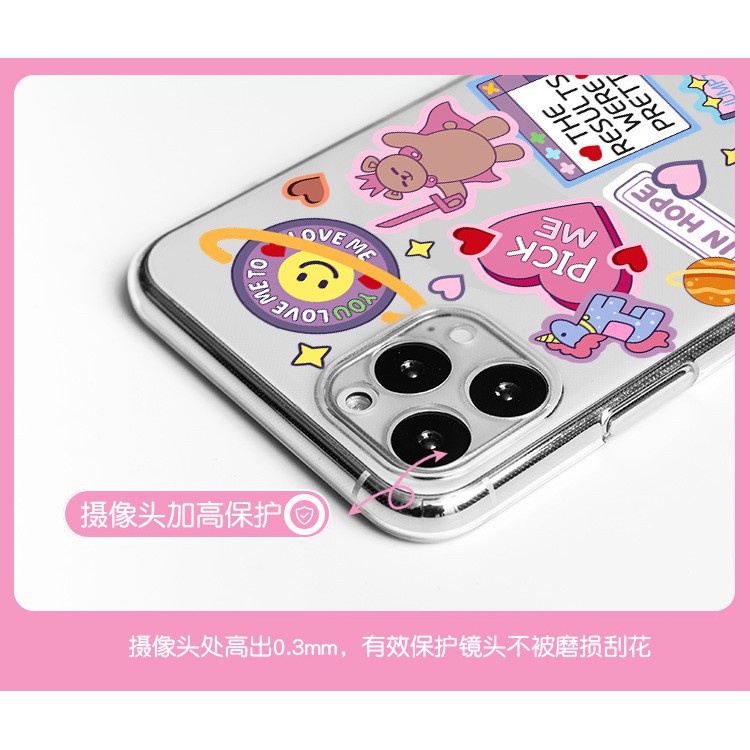 Ốp Điện Thoại Silicon Trong Suốt Viền Màu Cho Iphone12Mini / 12 / 12pro / 12promax / 11 / 11pro / 11promax / X / Xs / Xr / Xsmax6 / 6s 6plus / 7 / 8 / 7plus / Se2