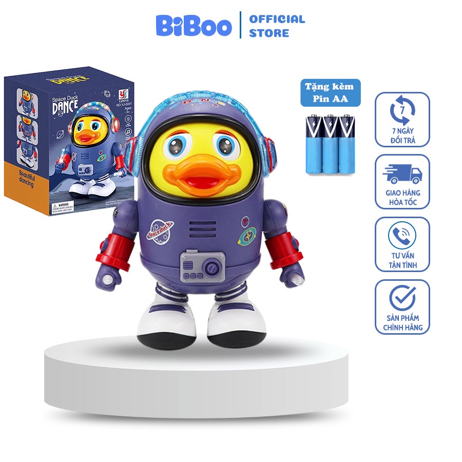 Đồ Chơi Chú vịt phi hành gia nhảy múa vui nhộn theo nhạc kèm pin