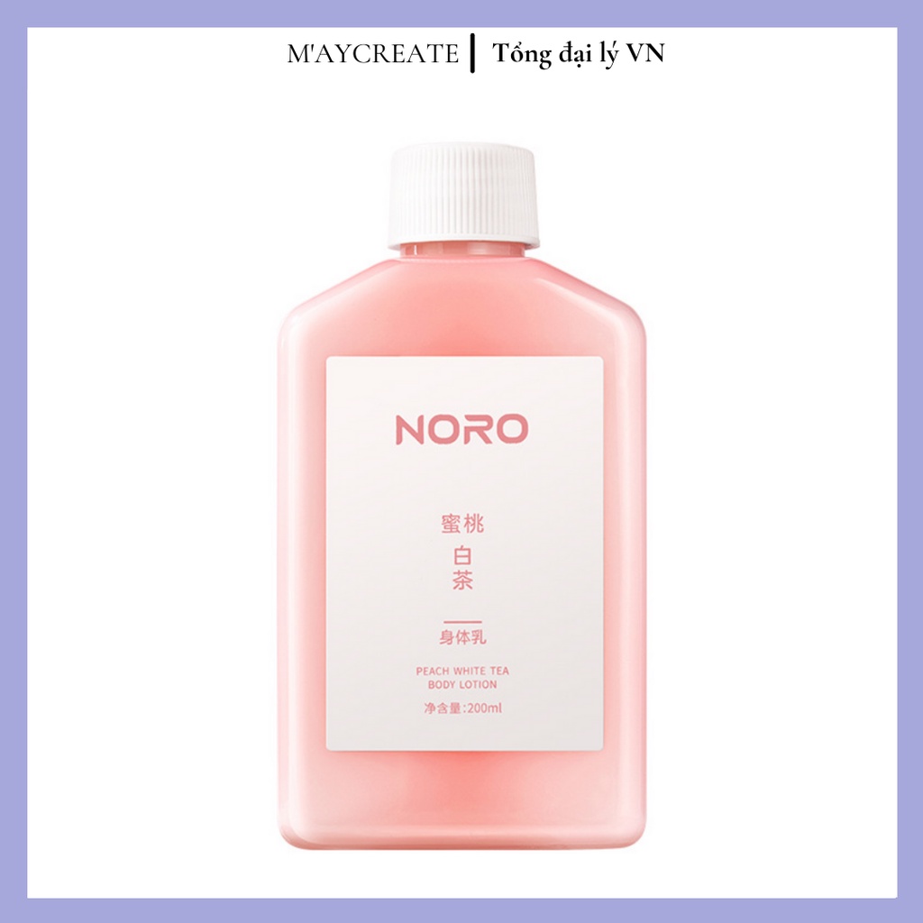 Sữa dưỡng thể NORO Trà Xanh và Đào dưỡng ẩm giữ hương thơm lâu dài 200ml HSDT1