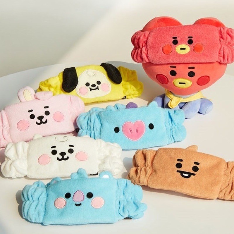 Băng Đô Cài Tóc Phối Lông Dễ Thương Phong Cách BTS BT21