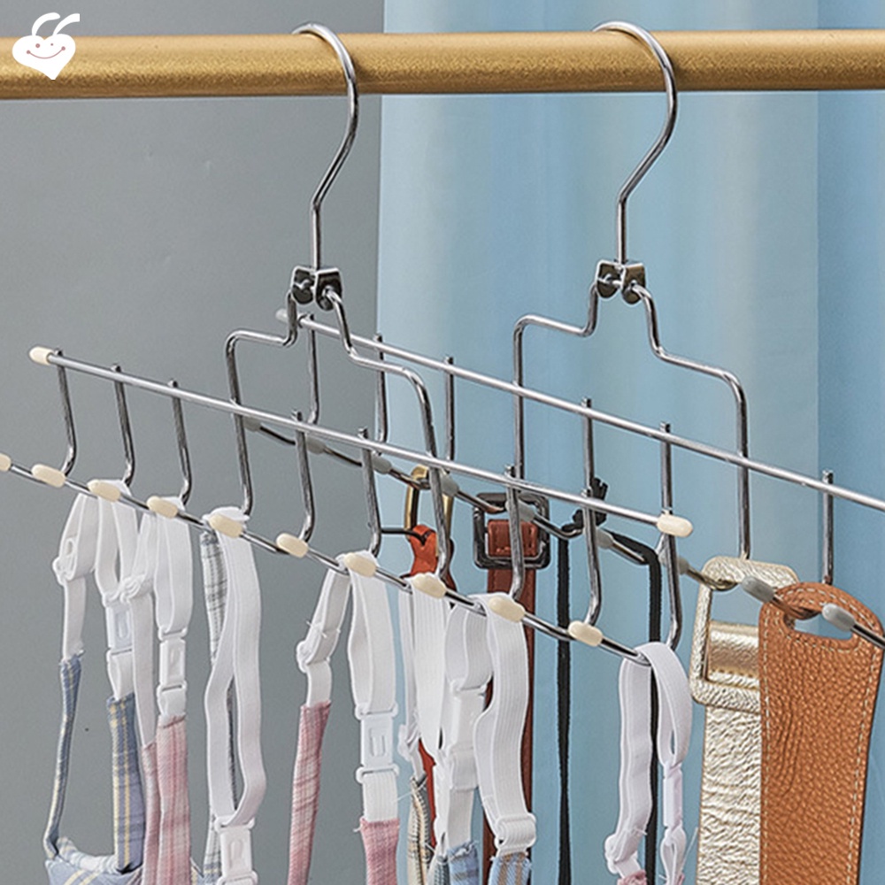 Bộ 10 Móc Treo Quần Áo Bằng Kim Loại Chống Trượt