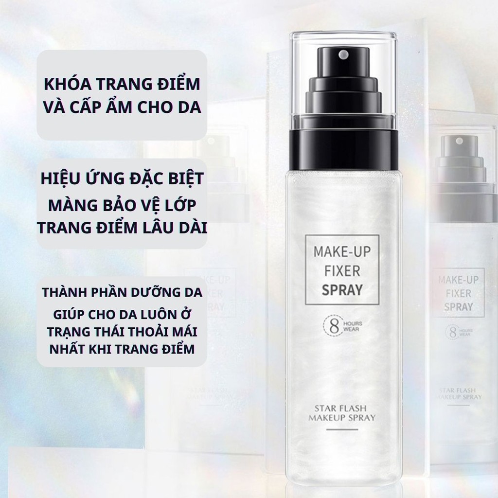 Xịt khóa giữ lớp trang điểm Makeup Fixer Spray 100ml - Khóa nền giữ trang điểm lâu trôi, dưỡng da XK01