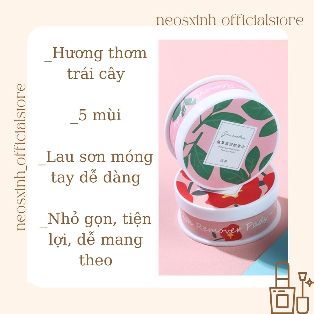 Hộp Bông Tẩy Móng Tay Fairy's Gift 48 Miếng Tiện Lợi - Neosxinh Nails