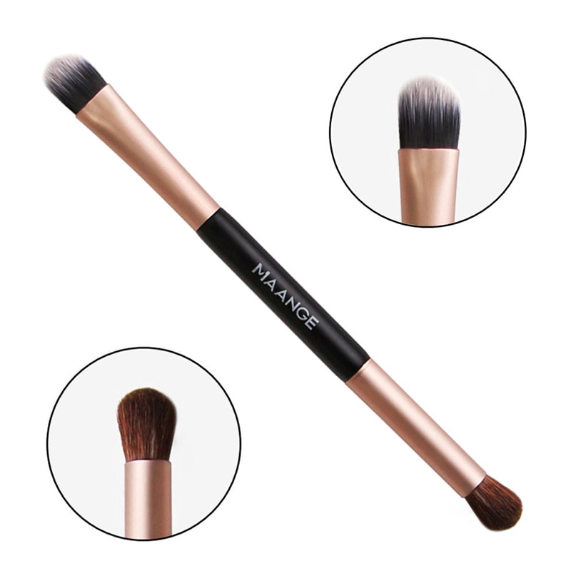 [Hàng mới về] Cọ trang điểm hai đầu tay cầm bằng gỗ sử dụng cho trang điểm mắt