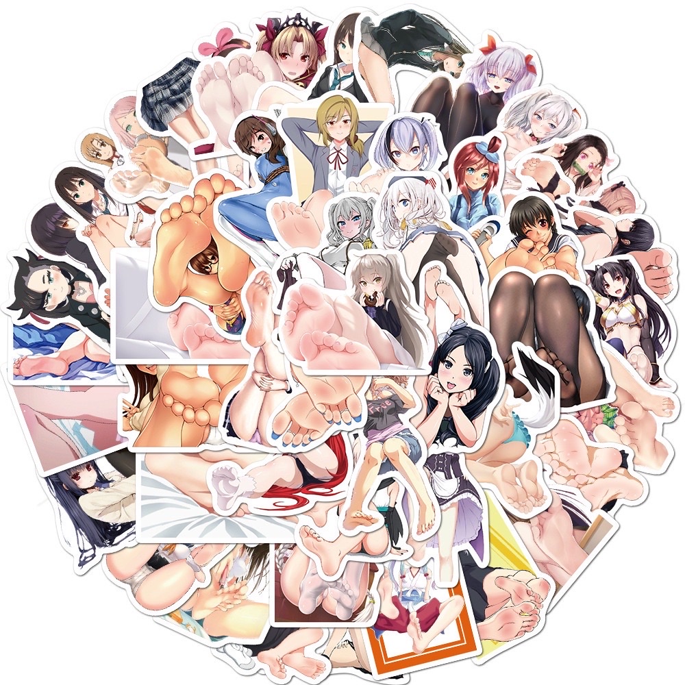 Sticker sexy girl anime siêu hot sẵn keo dùng dán đàn guitar, trang trí phòng ngủ, dán bình nước, dán laptop,...