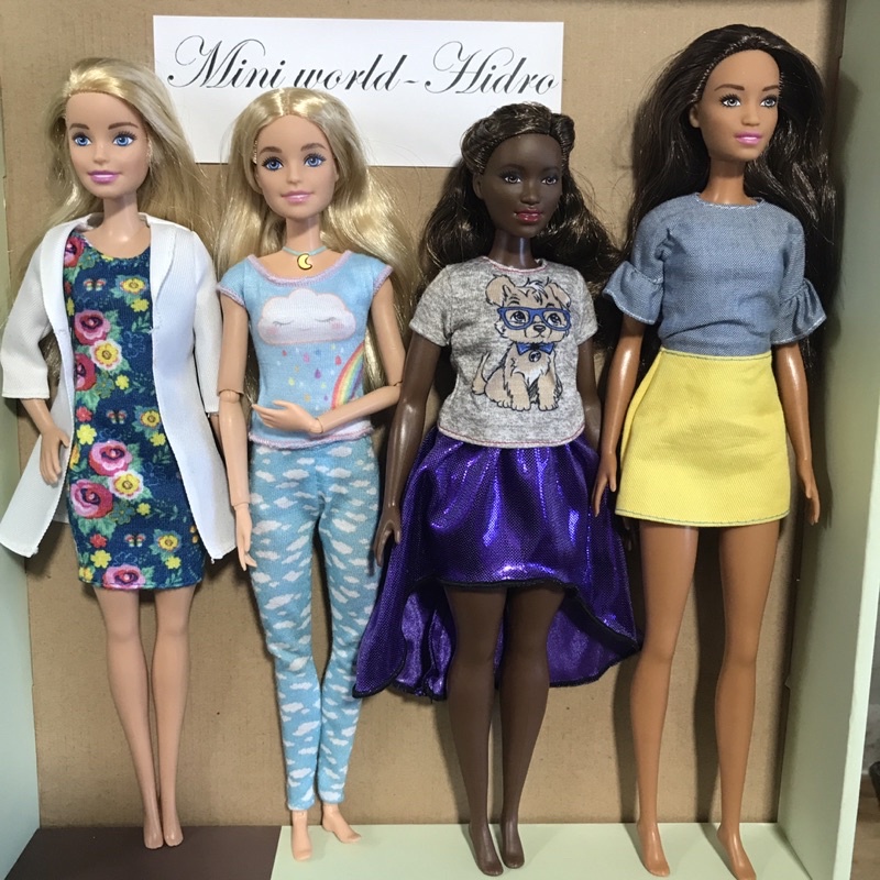 Búp bê Barbie và Ken Fashionistas da đen nghề nghiệp vintage cổ điển chính hãng mã S61
