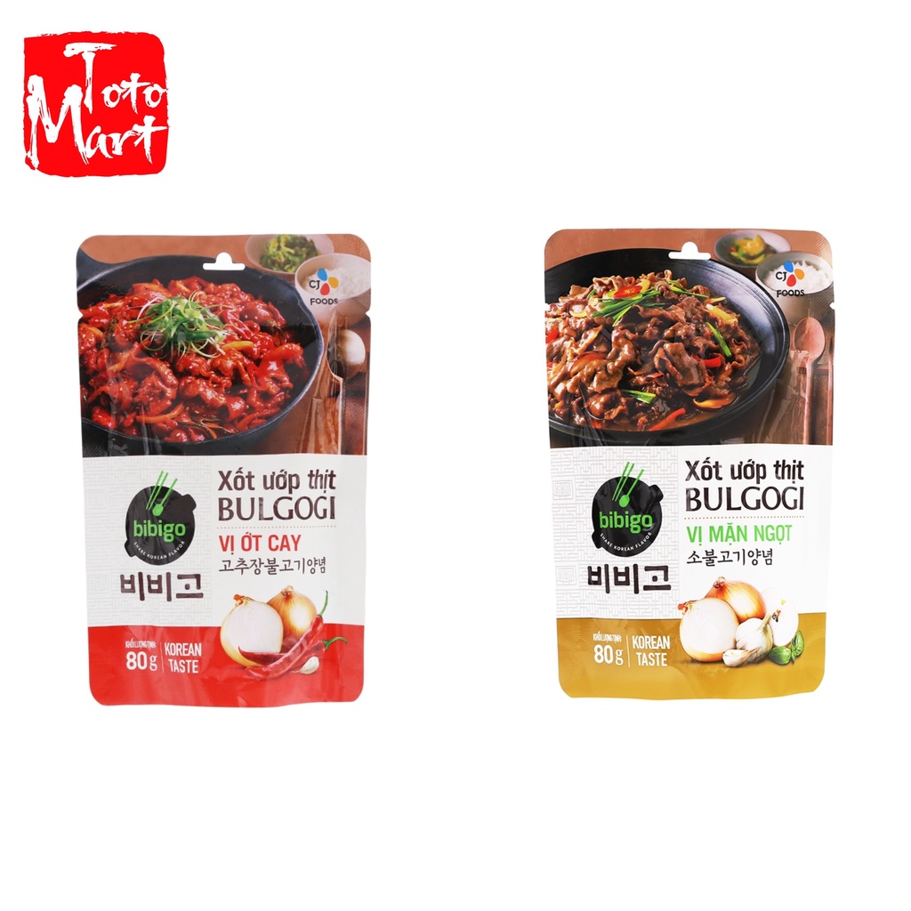 Xốt ướp thịt Bulgogi (vị ớt cay / vị mặn ngọt) 80g