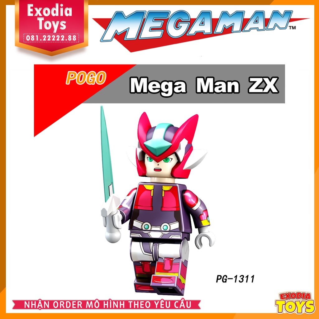 Xếp hình Minifigure Nhân vật trò chơi Rockman (Mega Man) - Đồ Chơi Lắp Ghép Sáng Tạo - POGO PG8137