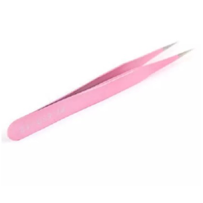 CẶP nhíp TÁCH (THẲNG + CONG ) trơn hồng LOẠI 1 _nhíp TÁCH  mi_ dụng cụ nối mi MR ĐỨC