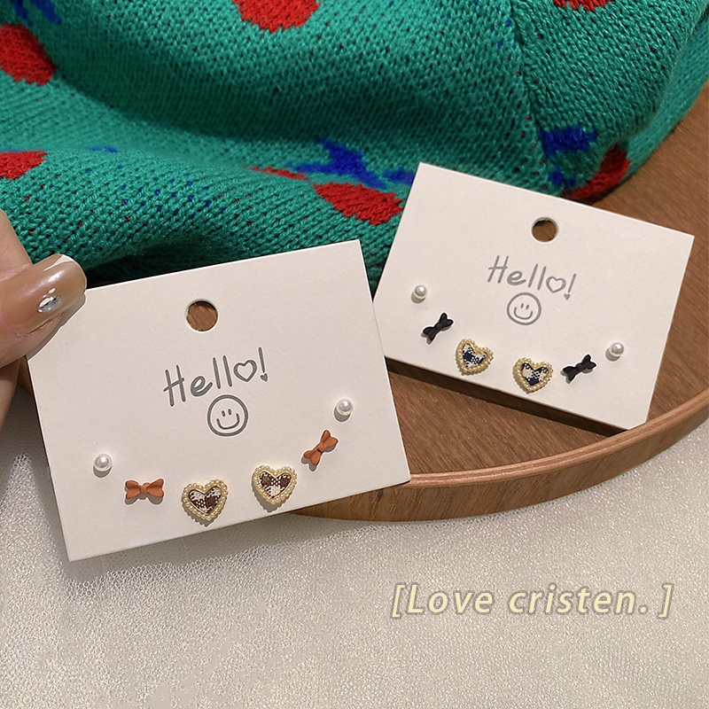 Set bông tai mạ bạc 925 nhiều màu sắc nhiều kiểu dáng tùy chọn phong cách dễ thương thời trang thu đông cho nữ