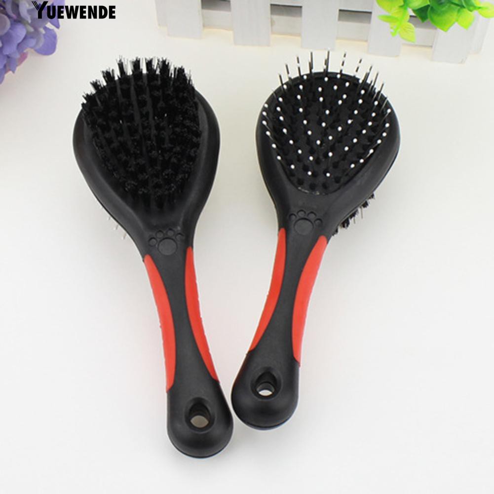 1 lược chải lông thân nhựa răng thép hai mặt cho thú cưng