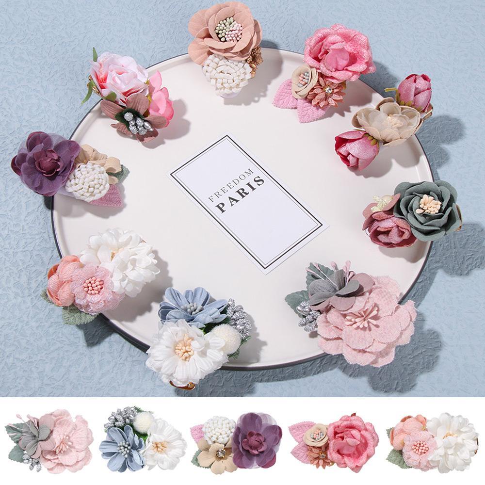 Kẹp Tóc Đính Hoa Nhân Tạo Phong Cách Boho Thời Trang Cho Nữ