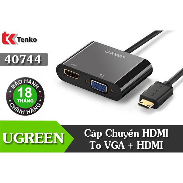 Cáp Chuyển Đổi HDMI To VGA&HDMI Ugreen 40744