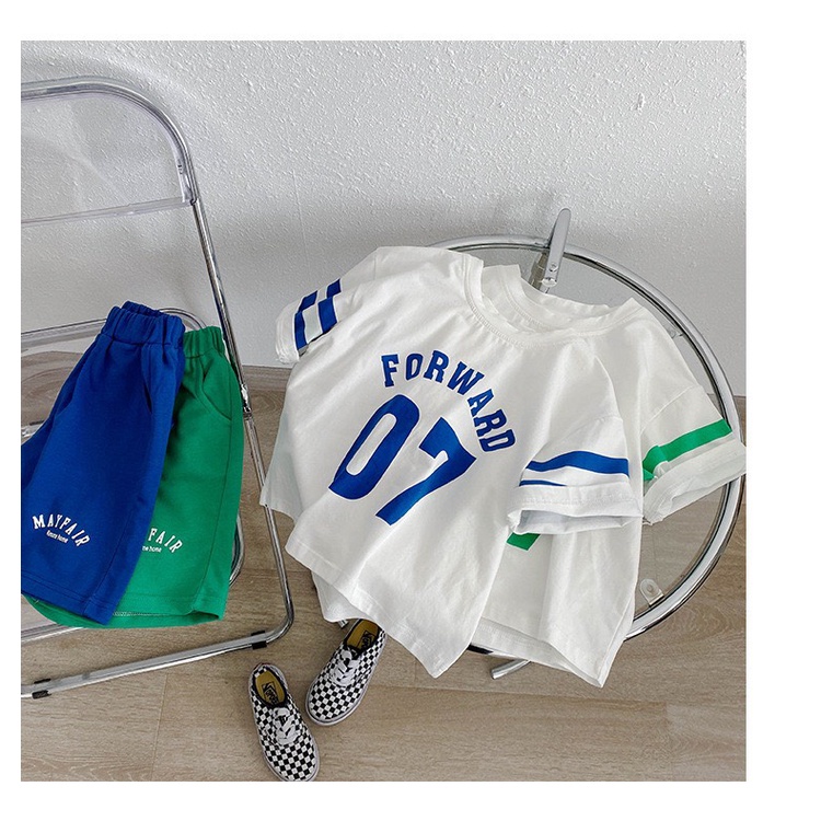 Set bộ cho bé trai 07 kiểu dáng thể thao ngắn tay quần đùi chất cotton co giãn thoáng mát 8 -20kg