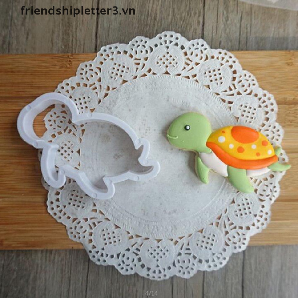 Bộ 8 Khuôn Cắt Bánh Quy Hình Bãi Biển / Cá Dễ Thương