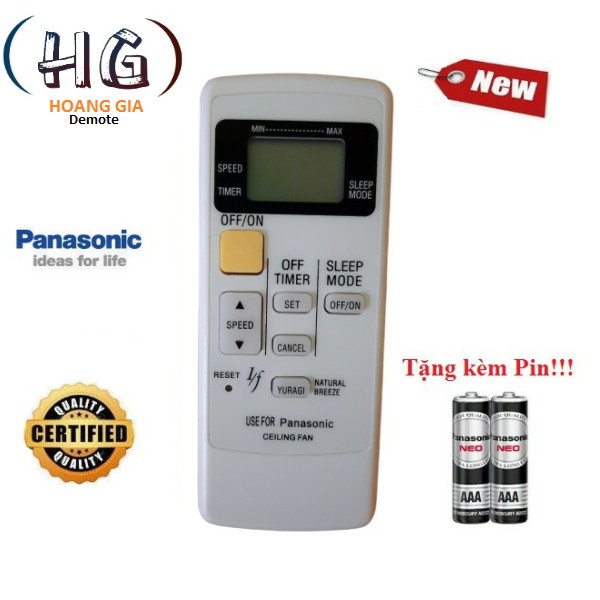 Điều khiển quạt trần Panasonic- Quạt Panasonic 5 cánh F-56 F-60 F-70 F-8 F-409- Hàng tốt