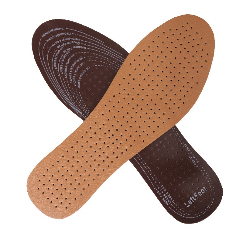 Miếng lót giày da chất liệu cao su latex mềm mại, thoáng khí, thấm mồ hôi unisex (1 Cặp)