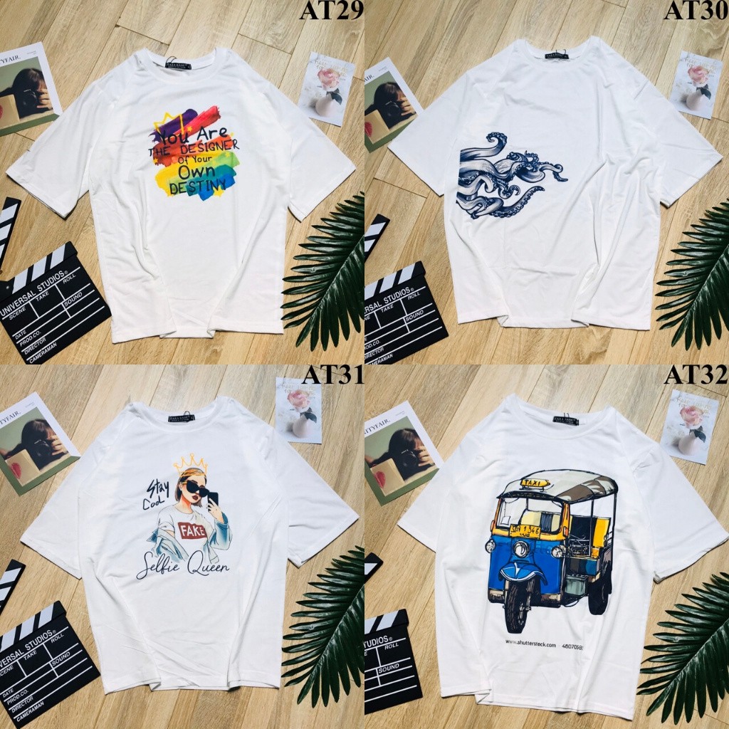 Áo Thun Tay Lỡ  Unisex - Mã AT09-70 - Áo Thun (MẪU NGẪU NHIÊN) | BigBuy360 - bigbuy360.vn