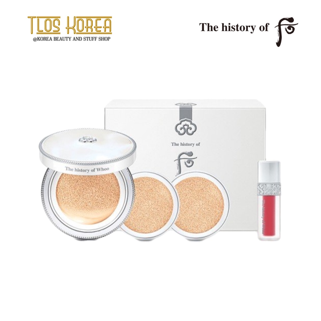 Date 2028 Whoo Cushion set phấn nước Whoo trắng Radiant White Moisture Cushion Foundation
