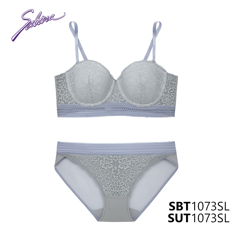 Combo Áo Lót Mút Mỏng Kèm Miếng Mút Rời Và Quần Đồng Bộ Phối Ren Fashion Maggie Mae By Sabina SBT1073SL+SUT1073SL