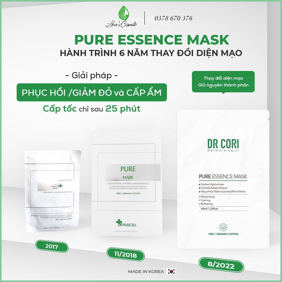 Mặt nạ tái tạo Dr pluscell_ Pure essence mask