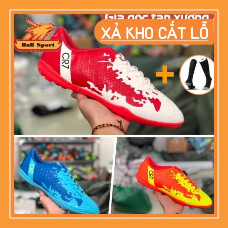 xa 𝐓Ế𝐓🌺 NEW CH Giày Đá Bóng CR7 ⚡ FREE SHIP ⚡ giày bóng đá sân cỏ nhân tạo cao cấp + tặng tất Sút Mạnh new ˇ ! . -
