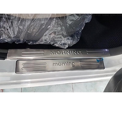 Ốp bậc cửa Morning, nẹp bước chân Titan Kia Morning 2016 - 2020, giá tốt nhất thị trường
