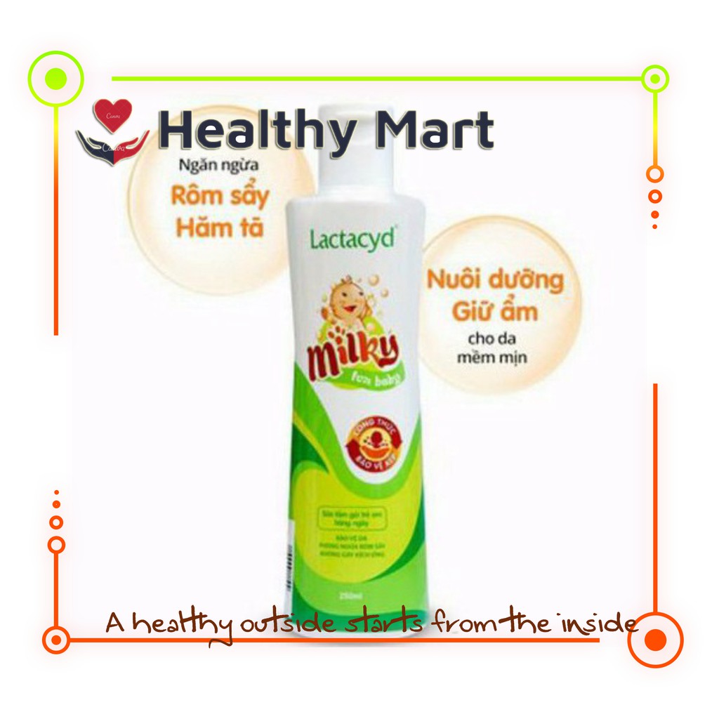 ✔️ Sữa Tắm Gội Lactacyd Milky Dịu Nhẹ Cho Bé ✔250ML