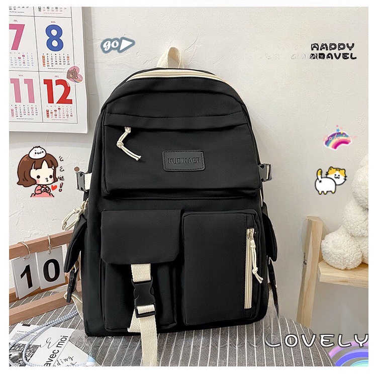 Balo nam nữ thời trang HAZIN chất liệu polyester cao cấp đi học đi chơi phong cách unisex vừa laptop HZM614