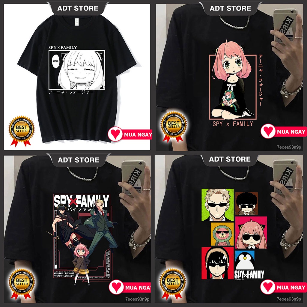 Top 4 Áo thun Anime Spy X Family T Shirt Anya Forger Yor Forger Loid Forger Bond  độc đẹp cực HOT gi