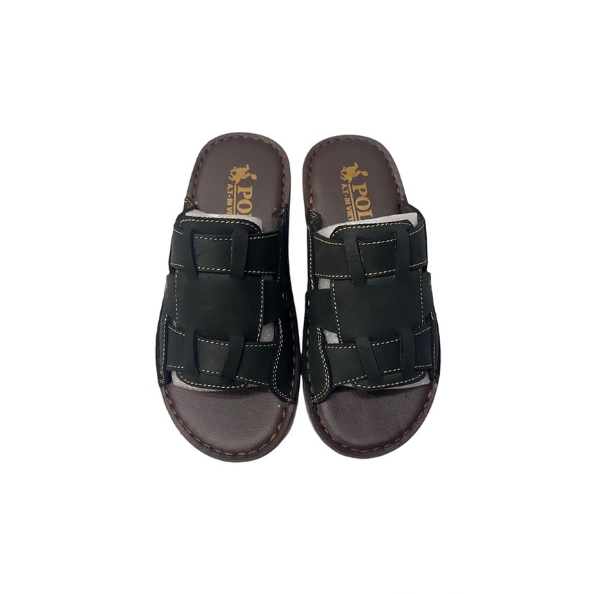 Dép nam da bò 100 % đế hai màu cao cấp ms 053