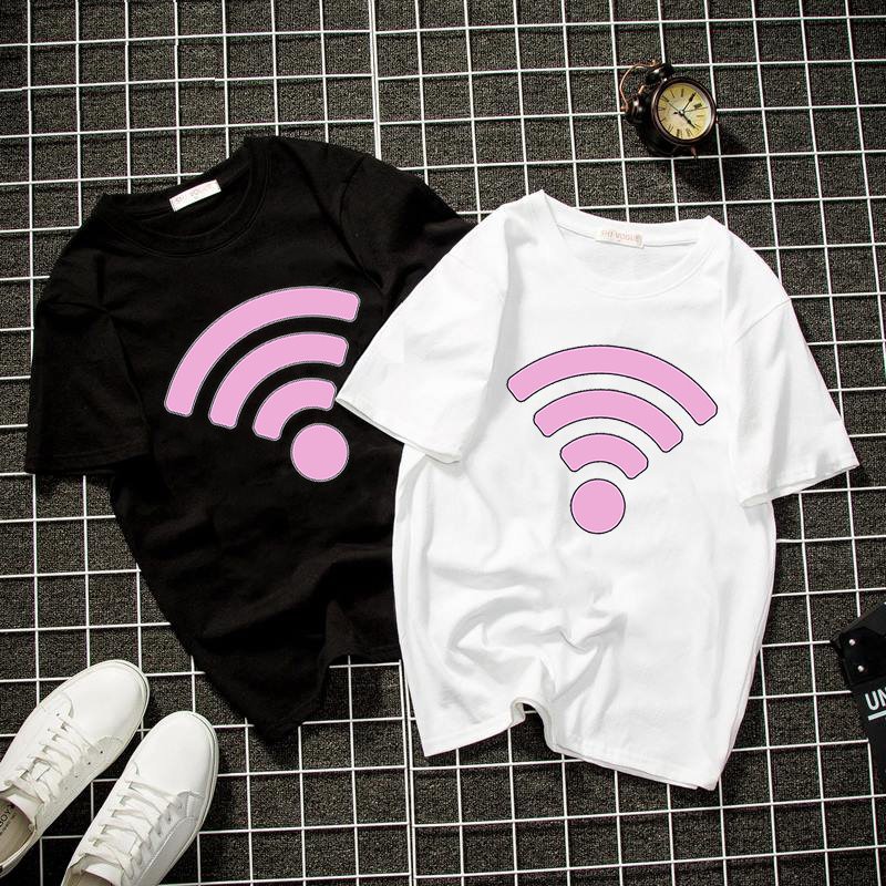 Áo thun unisex sóng wifi form rộng vải dày mịn 2019T912