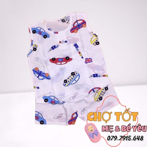 Bộ Tone Sát Nách Bé Trai, Bộ Mặc Mát Vải Lanh (hàng loại 1 ít rút, bền đẹp)