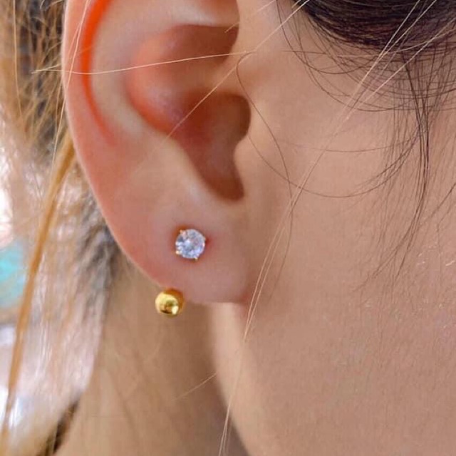 Bông tai chốt zen 10kGold
