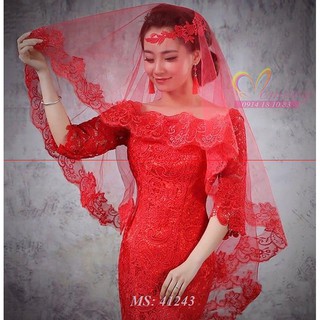 Voan (lúp) Cô dâu và Dạ hội, đi tiệc, sự kiện màu đỏ MS: 41243