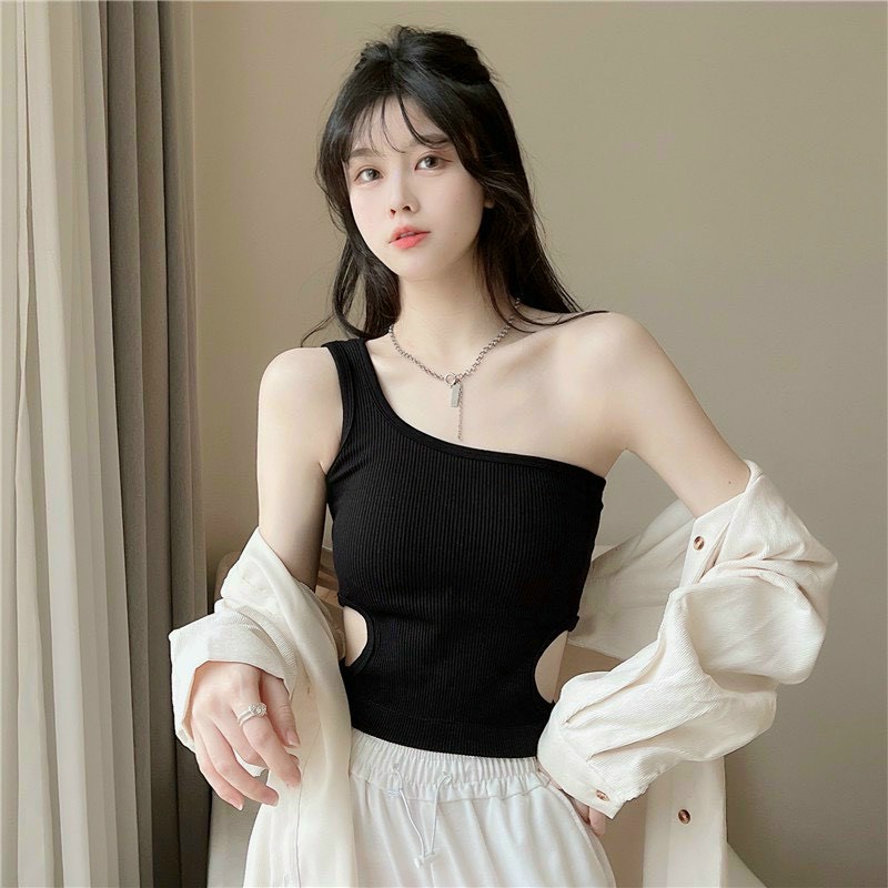 Áo Bra Kèm Đệm Khoét Phần Eo Quai Chéo - Áo Ôm Body Kiểu Dáng Hàn
